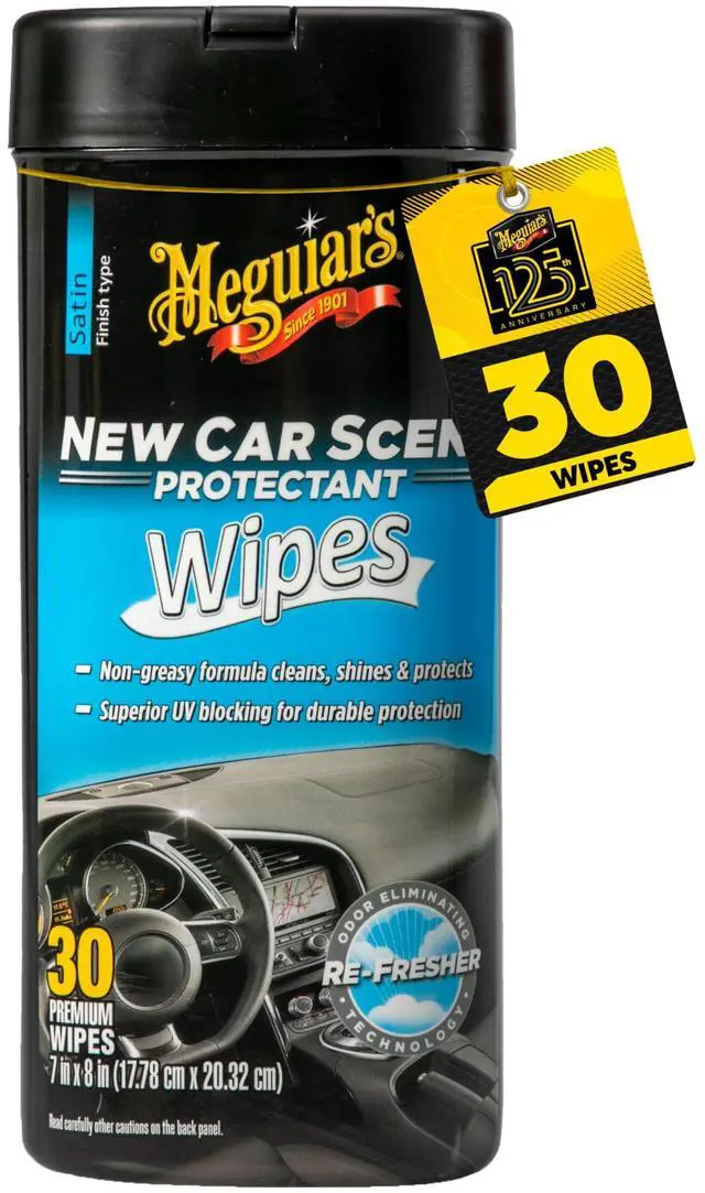 Main image of Meguiars New Car Scent Protectant Wipes, Car Wipes For Drivers & DetailersCar Cleaning Wipes That Clean, Protect And Freshen; Car Interior Wipes For Cars, Trucks & Suvs - 30 Count