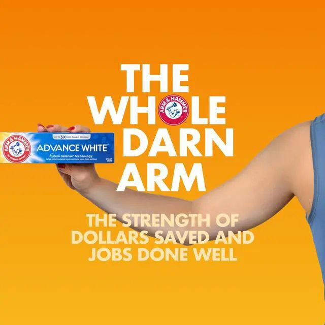 Alt view image 4 of 7 - ARM & HAMMER Advance White Toothpaste, Teeth Whitening Baking Soda Toothpaste with Stain Defense Technology and Fluoride, Clean Mint Flavor, 6.0 Oz (4 Pack)