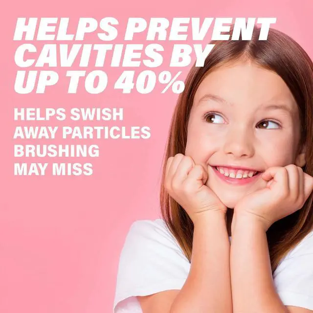 Alt view image 3 of 7 - ACT Kids Anticavity Fluoride Mouthwash, Sugar & Alcohol Free Mouth Rinse Strengthens Teeth, Bubble Gum Blowout, 16.9 fl. oz.(Pack of 3)