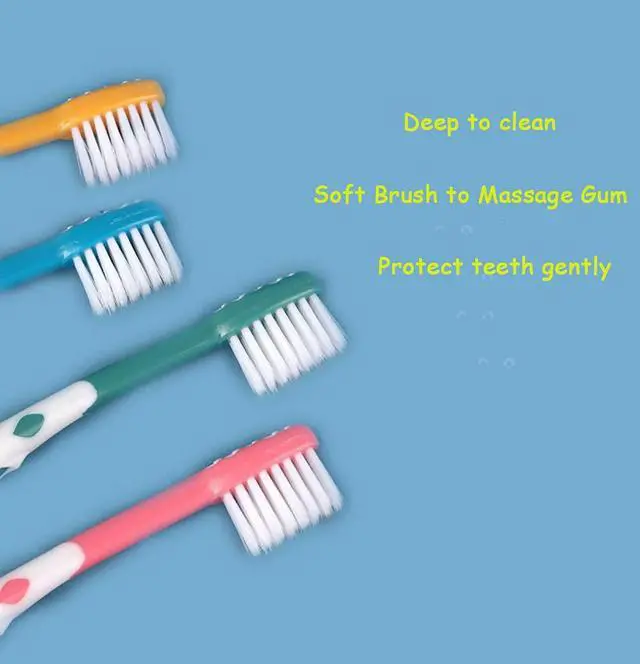 Alt view image 4 of 6 - newrichbee 8 Packs Lovely Deer Kids Toothbrush for 2-8 Years