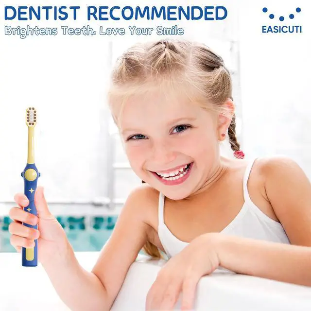 Alt view image 2 of 7 - EASICUTI Extra Soft Toddler Toothbrushes 8 Pack, Space Style Kids Toothbrushes for Ages 2-12 Years, Baby Toothbrush 12 Months and up, Childrens Toothbrush Help Remove Plaque and Stains-Blue, White