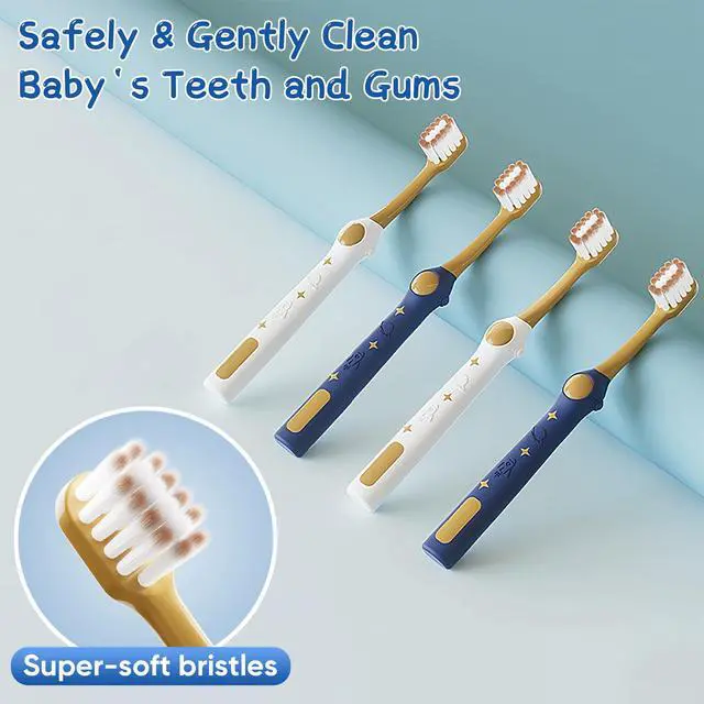 Alt view image 7 of 7 - EASICUTI Extra Soft Toddler Toothbrushes 8 Pack, Space Style Kids Toothbrushes for Ages 2-12 Years, Baby Toothbrush 12 Months and up, Childrens Toothbrush Help Remove Plaque and Stains-Blue, White