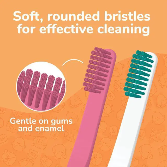 Alt view image 4 of 7 - Brush Buddies Squishmallows Assorted Manual Toothbrushes, Soft Toothbrushes, Toothbrushes for Kids and Adults, 2PK