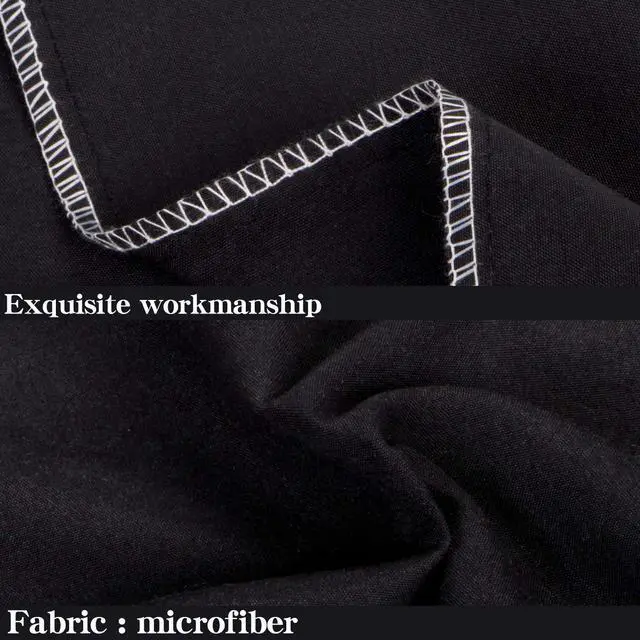 Alt view image 3 of 7 - NTBAY King Pillowcase Set - 2 Pack Brushed Microfiber 20x36 Pillowcases - Soft, Wrinkle-Free, Fade-Resistant, Stain-Resistant, Black Pillowcases with Envelope Closure - 20x36 Inches, Black