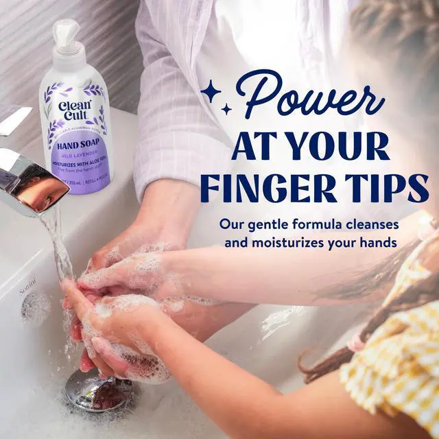 Alt view image 3 of 7 - Cleancult Liquid Hand Soap Refill - Wild Lavender - Moisturizes Dry & Sensitive Skin - Made with Aloe Vera & Lavender Essential Oils - Eco Friendly - Paper-Based Packaging - 32 oz/1 Pack