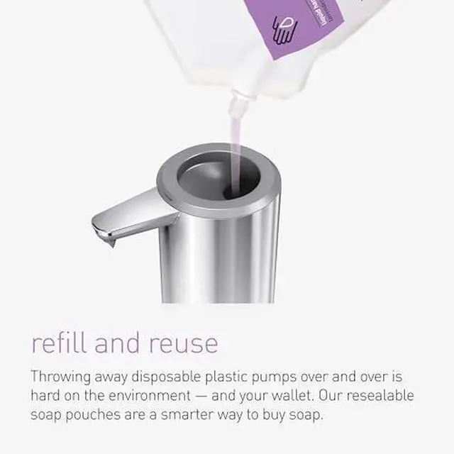 Alt view image 4 of 6 - simplehuman Mandarin Orange Moisturizing Liquid Hand Soap Refill Pouch, 34 Fl. Oz.