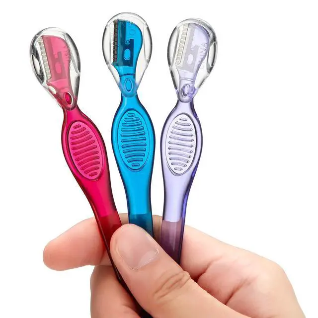Alt view image 6 of 7 - 24 Pieces Eyebrow Razor Mini Portable Eyebrow Shaver Multipurpose Face Razors Stainless Steel Makeup Face Care Tools with Precision Cover for Women Men Face Hair Removers
