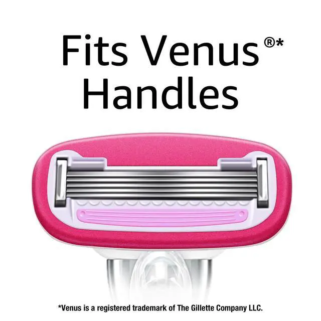 Alt view image 2 of 6 - Amazon Basics Women's 5-Blade Razor for Smooth, Close Shave, FITS Amazon Basics Handle and Venus Handles, Includes 1 Handle, 2 Cartridges & 1 Shower Hanger
