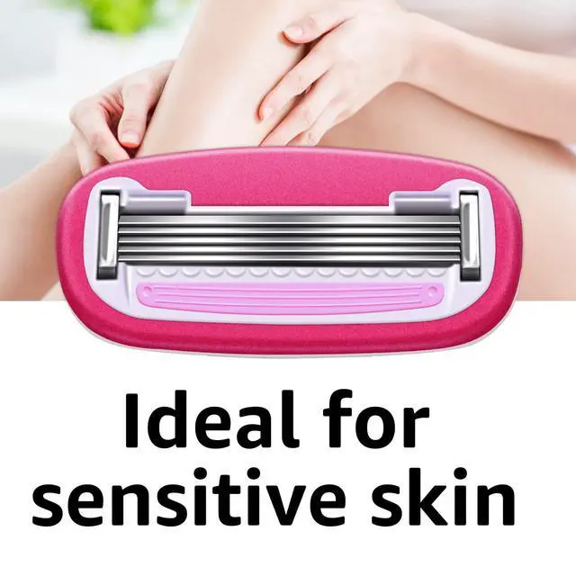 Alt view image 3 of 6 - Amazon Basics Women's 5-Blade Razor for Smooth, Close Shave, FITS Amazon Basics Handle and Venus Handles, Includes 1 Handle, 2 Cartridges & 1 Shower Hanger
