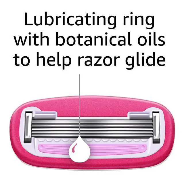 Alt view image 5 of 6 - Amazon Basics Women's 5-Blade Razor for Smooth, Close Shave, FITS Amazon Basics Handle and Venus Handles, Includes 1 Handle, 2 Cartridges & 1 Shower Hanger