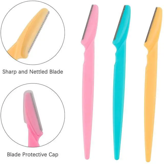 Alt view image 3 of 7 - Eyebrow Razor 62 Pcs Multipurpose Exfoliating Dermaplaning Tool Trimming and Shaving Grooming for Face and Eyebrow Shaper for Women and Man Mooerca