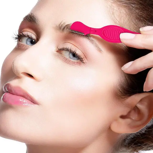 Alt view image 6 of 7 - Mudder 28 Pcs Eyebrow Razor Knife Shaver Trimmer Shaver Multipurpose Exfoliating Tool Facial Hair Removal for Women Valentine Gift Giving(Multi-Colors)