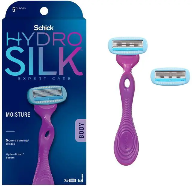 Main image of Schick Hydro Silk Moisture Women's Razor | 5-Blade Razor for Women, 1 Handle & 2 Refills