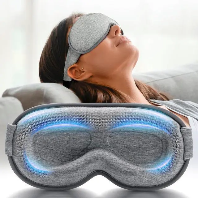 Main image of Weighted Eye Mask for Sleeping - 3D Blackout Sleep Mask for Women Men, Zero Eye Pressure, Lash-Friendly, Adjustable Strap, Airplane Travel Essentials for Long Flight & Road Trip, Meditation Mask(Gray)