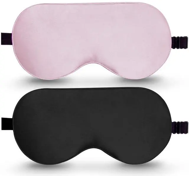 Main image of BeeVines 100% Real Mulberry Silk 2 Pack Sleep Mask, Natural Pure Silk Eye Masks with Adjustable Strap for Sleeping, Block Light Eye Sleep Shade Cover, Reduces Puffy Eyes Traveling Gifts