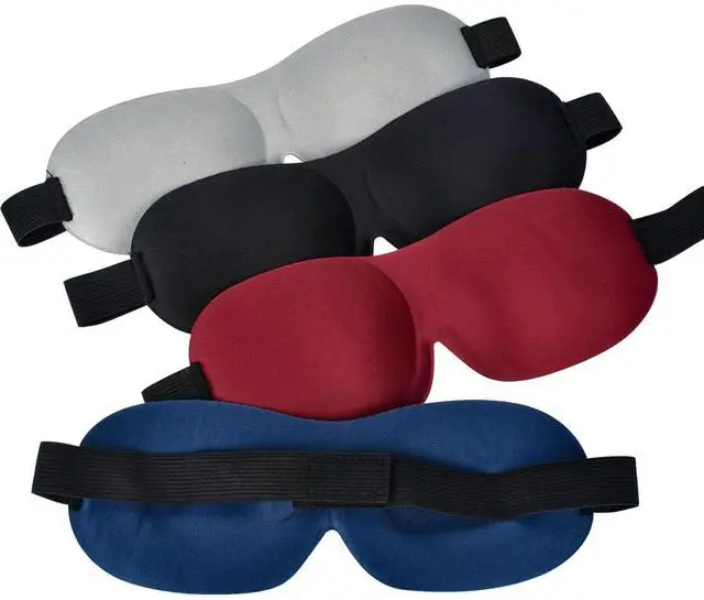 Alt view image 2 of 6 - AccEncyc 4 Pcs Sleep Mask 3D Eye Mask for Sleeping Eye Covers for Back and Side Sleeper at Travel, Sleep, Airplane