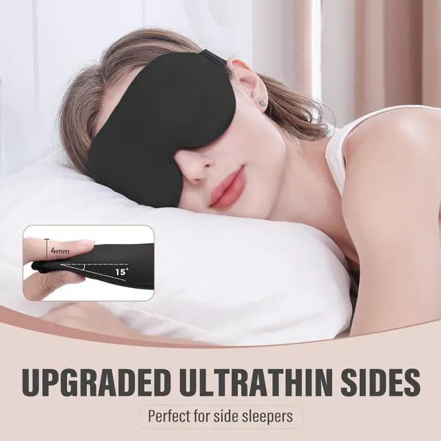 Alt view image 2 of 7 - YIVIEW Sleep Mask for Side Sleeper, Complete Light Blocking 3D Sleeping Eye Mask, Soft Breathable Eye Cover for Women Men, Relaxing Zero Pressure Night Blindfold