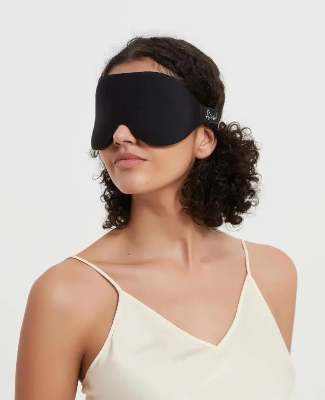 Alt view image 7 of 7 - ALASKA BEAR Sleep Mask Memory Foam Contoured Eye Cups for Women and Men, Soft 3D Blackout Eye Mask for Sleeping No Pressure on Eyelids and Eyelashes Protection, Earplugs Set, Black