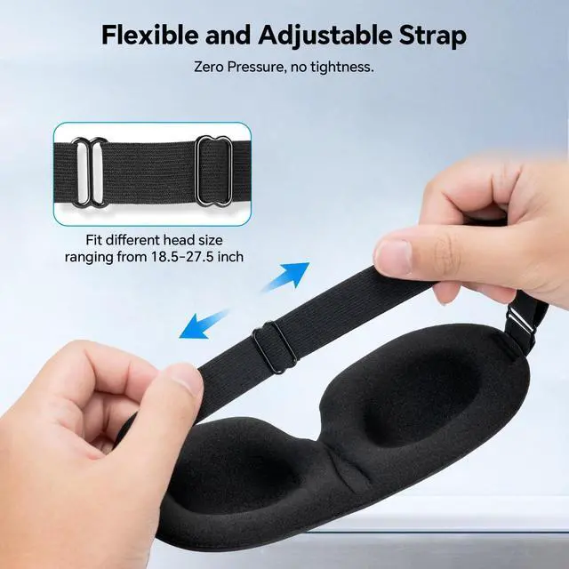 Alt view image 4 of 7 - YIVIEW Sleep Mask for Back and Side Sleeper Pack of 3, 100% Light Blocking 3D Eye Masks for Sleeping, Lightweight & Breathable Eye Cover for Women Men, Zero Pressure Night Blindfold