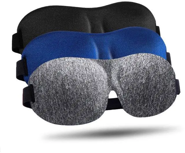 Main image of LKY DIGITAL Sleep Mask for Side Sleeper 3 Pack, Blackout 3D Eye Mask for Sleeping, Night Blindfold for Men Women