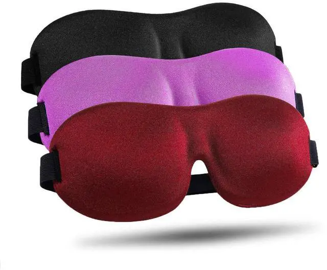 Main image of LKY DIGITAL Sleep Mask for Side Sleeper 3 Pack, Blackout 3D Eye Mask for Sleeping, Night Blindfold for Men Women