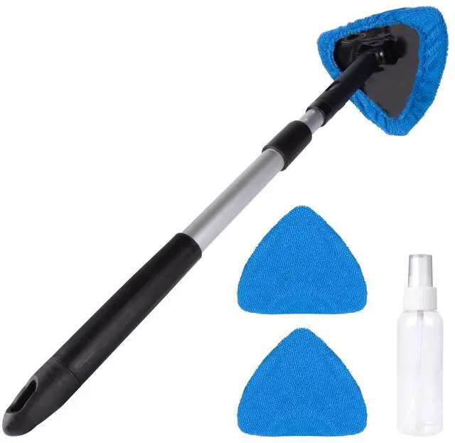 Main image of BITOPE All-in-One Car Windshield Cleaner Kit | Extendable Tool with 3 Reusable Microfiber Pads & Spray Bottle for Interior & Exterior Window Cleaning on Cars, SUVs, Trucks