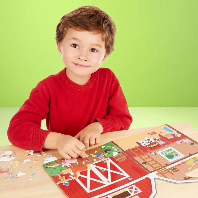 Alt view image 7 of 7 - Melissa & Doug Puffy Sticker Play Set On The Farm, 52 Reusable Stickers with 2 Fold-Out Scenes, Restickable Animal Arts and Crafts Activity Book for Kids Ages 4+ - FSC Certified
