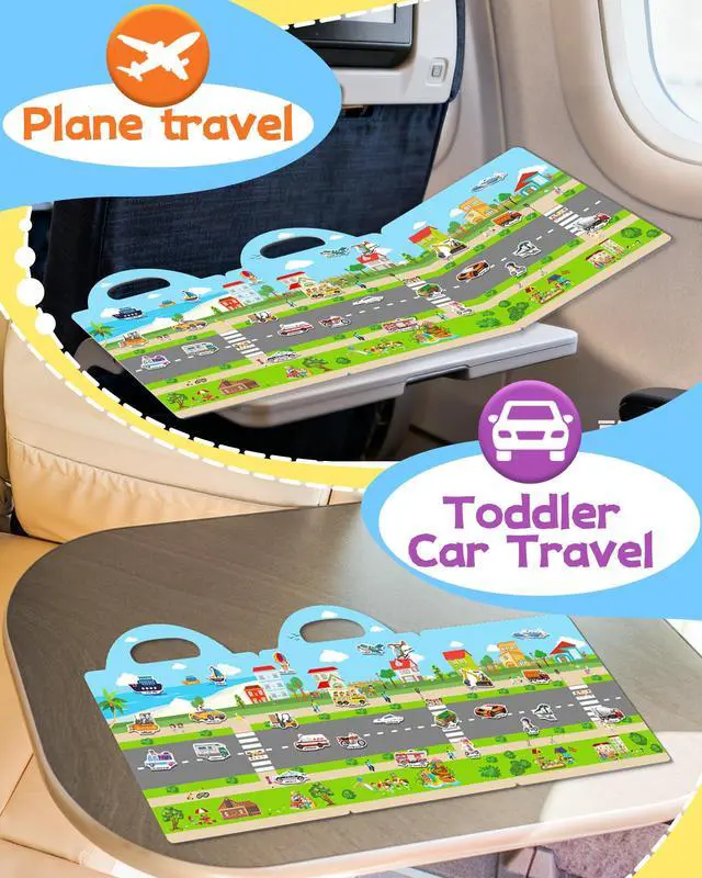 Alt view image 2 of 6 - Benresive Reusable Sticker Book for Toddlers, Travel Stickers for Kids, Toddler Crafts Activities Toys, Birthday Gifts for Boys & Girls - Vehicle