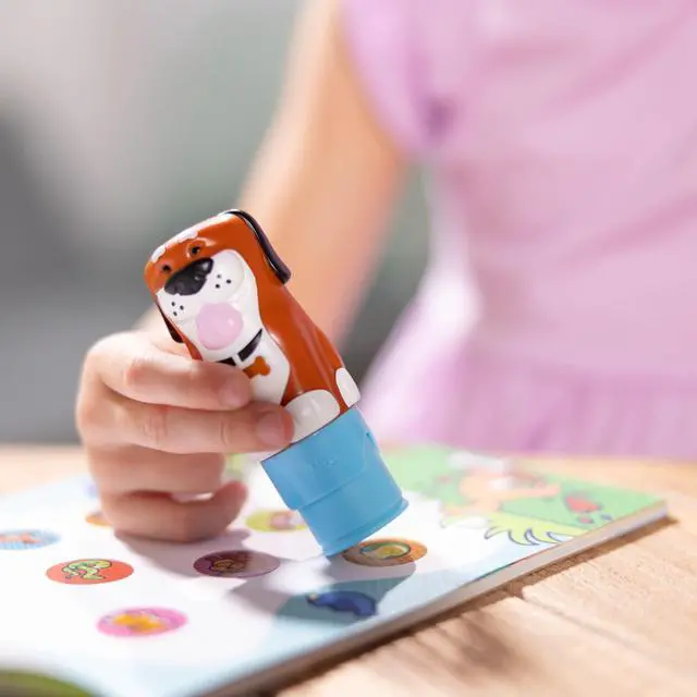 Alt view image 2 of 7 - Melissa & Doug Sticker Wow! 24-Page Activity Pad and Sticker Stamper, 300 Stickers, Arts and Crafts Fidget Toy Collectible Character Dog - for Kids Ages 3+ - FSC Certified