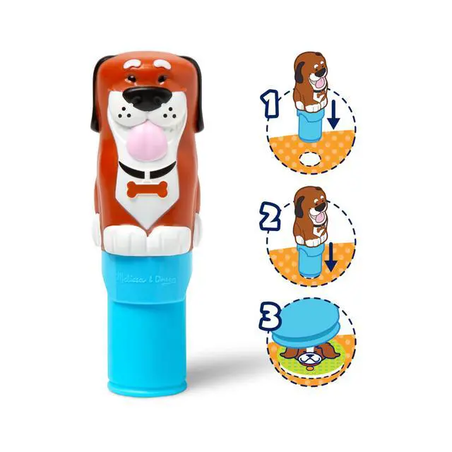 Alt view image 6 of 7 - Melissa & Doug Sticker Wow! 24-Page Activity Pad and Sticker Stamper, 300 Stickers, Arts and Crafts Fidget Toy Collectible Character Dog - for Kids Ages 3+ - FSC Certified