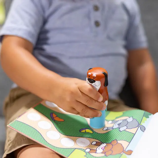 Alt view image 7 of 7 - Melissa & Doug Sticker Wow! 24-Page Activity Pad and Sticker Stamper, 300 Stickers, Arts and Crafts Fidget Toy Collectible Character Dog - for Kids Ages 3+ - FSC Certified