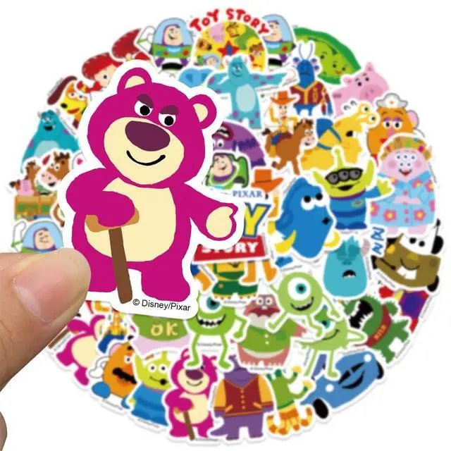 Alt view image 5 of 7 - 50pcs Toy Story Stickers for Kids Water Bottle, Cute Cartoon Waterproof Vinyl Decal for Teen Girl Laptop Skateboard Phone Guitar Travel Case Bike Helmet