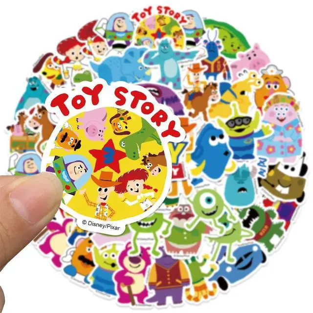 Alt view image 4 of 7 - 50pcs Toy Story Stickers for Kids Water Bottle, Cute Cartoon Waterproof Vinyl Decal for Teen Girl Laptop Skateboard Phone Guitar Travel Case Bike Helmet