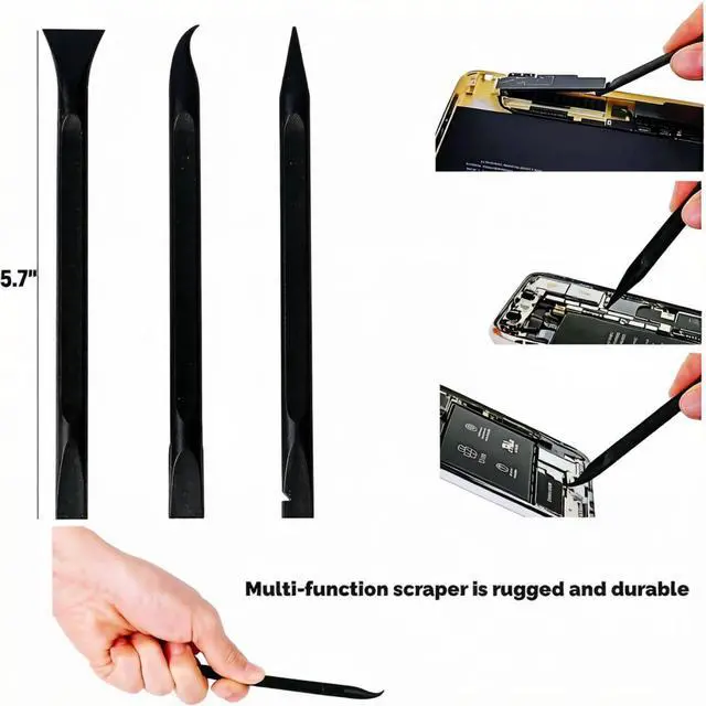 Alt view image 6 of 7 - Car Detailing Tools Scraper Small Plastic Scraper Tool, in Narrow Spaces and Gaps, Perfect for Removing Oil Stains, Labels, Dirt, Cleaning Car Interior Details(6Pcs scrapers)