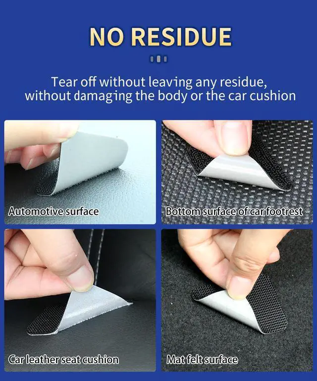 Alt view image 2 of 7 - PHIXBEAR 20 Sets Super Adhesive Hook and Loop Strips Heavy Duty, Heat Resistant Waterproof, Outdoor or Indoor Use, Black 1.2x3.2 Inch
