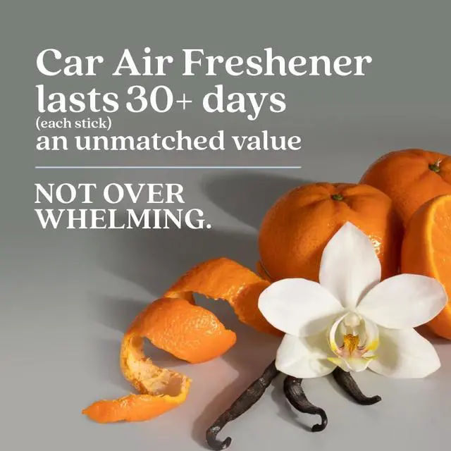 Alt view image 3 of 6 - Enviroscent Non-Toxic* Car Air Freshener Auto Stix® - Scents Made Safer - Enjoy Fragrance Lasts Up to 180 Days - Includes Auto Stix® Diffusers & Elastic Loops - Black Vanilla & Mandarin (Pack of 3)