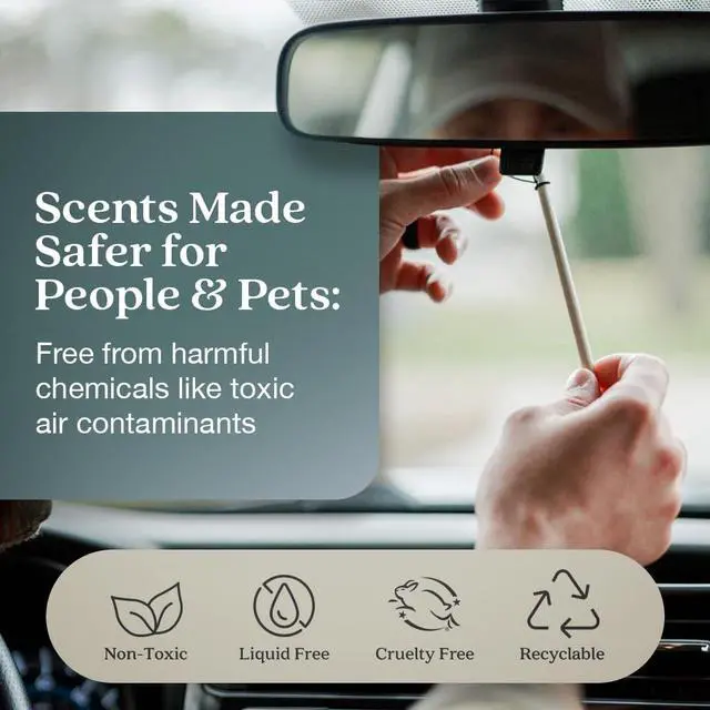 Alt view image 4 of 6 - Enviroscent Non-Toxic* Car Air Freshener Auto Stix® - Scents Made Safer - Enjoy Fragrance Lasts Up to 180 Days - Includes Auto Stix® Diffusers & Elastic Loops - Black Vanilla & Mandarin (Pack of 3)