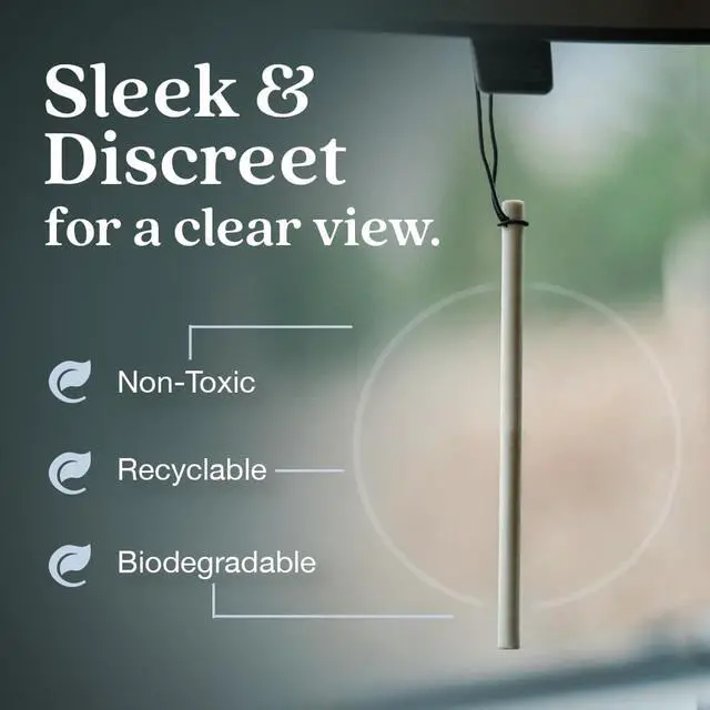 Alt view image 6 of 6 - Enviroscent Non-Toxic* Car Air Freshener Auto Stix® - Scents Made Safer - Enjoy Fragrance Lasts Up to 180 Days - Includes Auto Stix® Diffusers & Elastic Loops - Black Vanilla & Mandarin (Pack of 3)