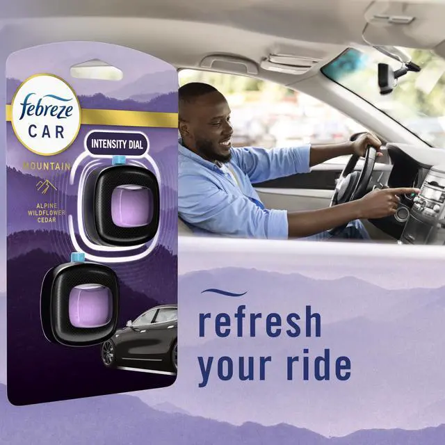 Alt view image 6 of 7 - Febreze Car Mountain Scent Air Freshener Vent Clip,.07 oz,(Pack of 4)