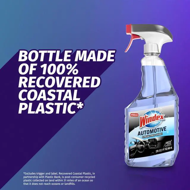 Alt view image 3 of 7 - Windex Automotive Car Window and Glass Cleaner, Streak-Free Shine for Car Glass Exteriors, Tinted Windows, and Interior Electronics, 23 fl oz