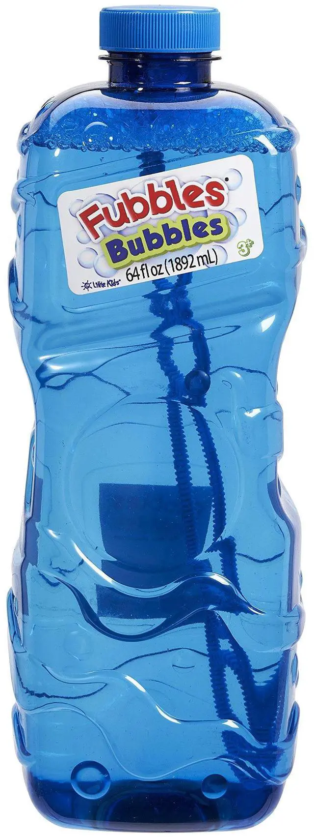 Main image of Little Kids Bubbles by Fubbles 64oz Non Toxic Bubble Solution | Refill Solution for Bubble Machines and Bubble Toys | Bubble Wand Included, Colors May Vary