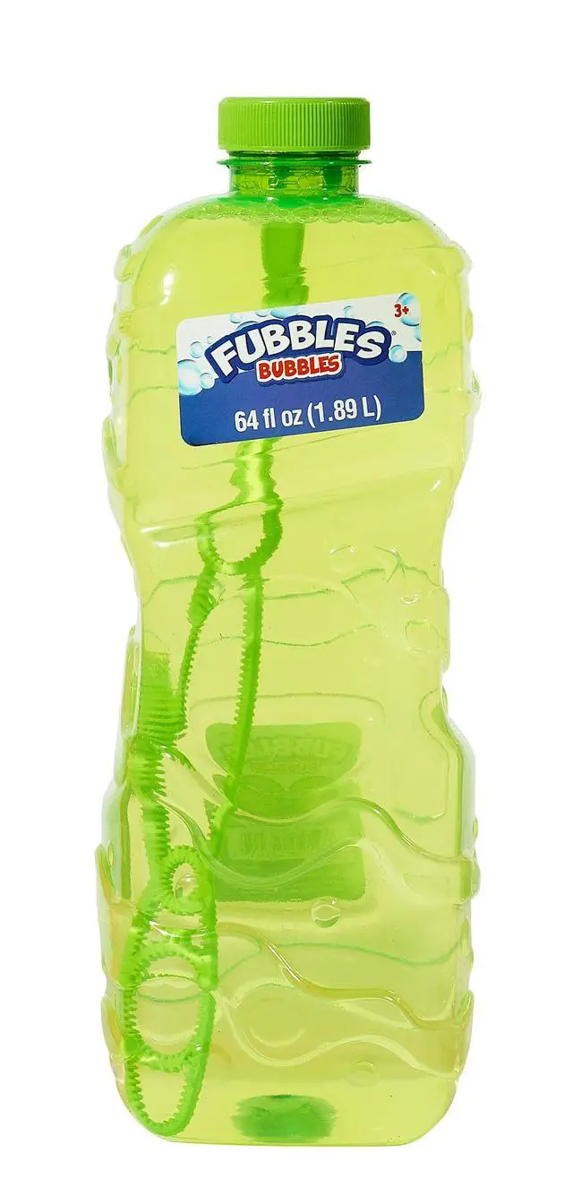 Alt view image 5 of 7 - Little Kids Bubbles by Fubbles 64oz Non Toxic Bubble Solution | Refill Solution for Bubble Machines and Bubble Toys | Bubble Wand Included, Colors May Vary