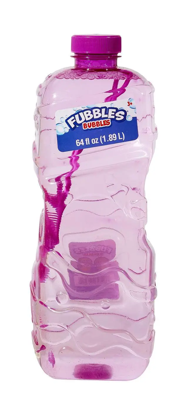 Alt view image 7 of 7 - Little Kids Bubbles by Fubbles 64oz Non Toxic Bubble Solution | Refill Solution for Bubble Machines and Bubble Toys | Bubble Wand Included, Colors May Vary