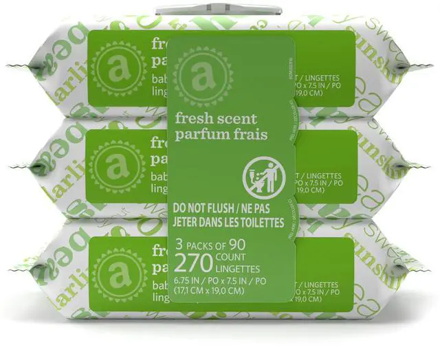 Main image of Elements Baby Wipes, Fresh Scent, Flip-Top Packs, Alcohol-Free, With Cucumber and Aloe, 270 Count, 3 Packs of 90