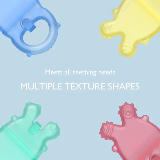 Alt view image 6 of 7 - Momcozy Baby Teether Toys | Food Grade Silicone Teething Relief 0-6 Months | Toy 6-12 Months | Baby Essential | Green and Pink