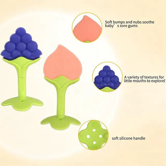 Alt view image 6 of 7 - Haili XMGQ Baby Teething Toys 3-6 Months, Baby Chew Teether Toys BPA Free, Babies Teething Relief for Infants, Banana Toothbrush, Fruit Shape Giraffe Newborn Teether Gift for Baby Boy and Girl Toy