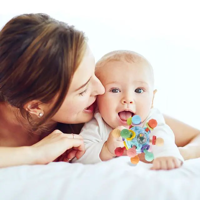Alt view image 7 of 7 - Baby Montessori Sensory Toys for 0-6 6-12 Months, Baby Teether Teething Toys for Babies 0 3 6 9 12 18 Months, Newborn Infant Learning Developmental Toys Gifts for 1 2 Year Old Boys Girls