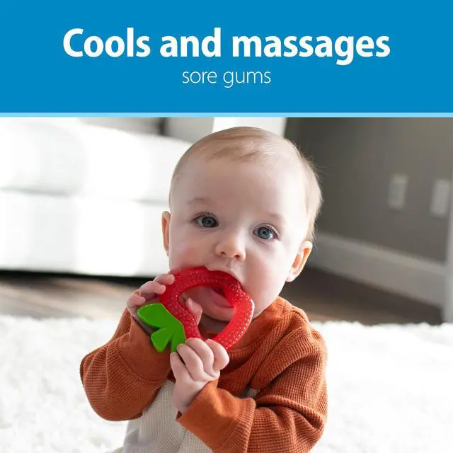 Alt view image 5 of 7 - Dr. Brown's AquaCool Water-Filled Teether, Cooling Baby Teether Toy for Sore Gums, Apple Pineapple, BPA-Free, 3m+, 2-Pack