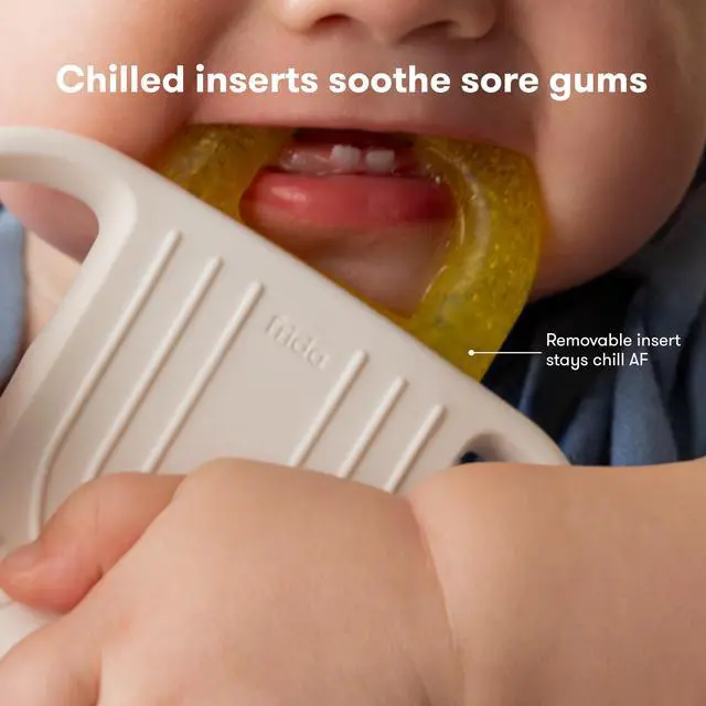 Alt view image 2 of 6 - Frida Baby Silicone Teething Toys, 4-in-1 Teether for Babies & Infants, Teething Relief for 0-18 Months, Not-Too-Cold-to-Hold Baby Teether, BPA-Free