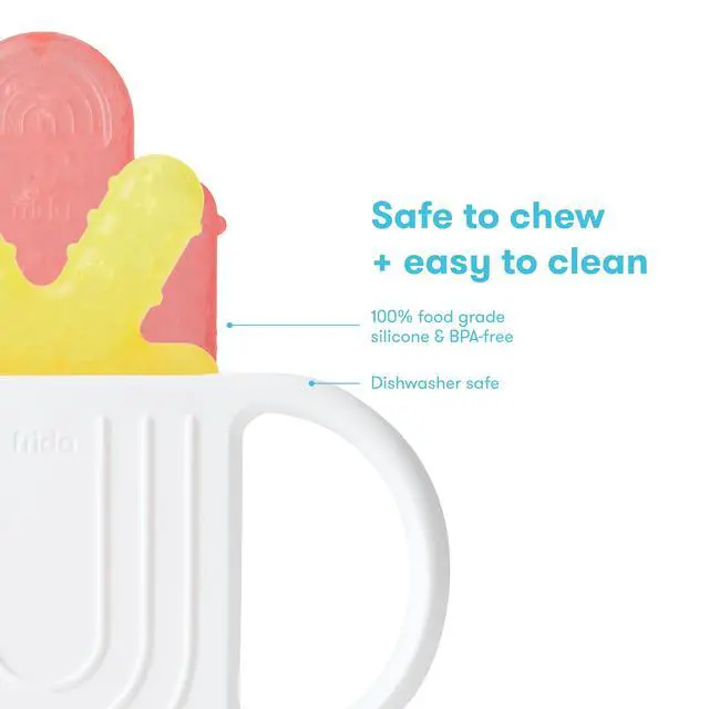 Alt view image 6 of 6 - Frida Baby Silicone Teething Toys, 4-in-1 Teether for Babies & Infants, Teething Relief for 0-18 Months, Not-Too-Cold-to-Hold Baby Teether, BPA-Free